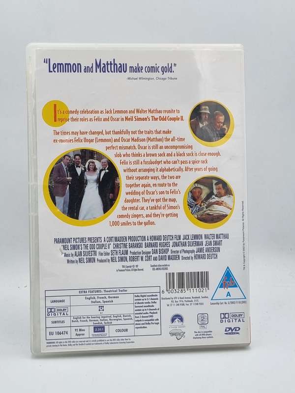 The Odd Couple II DVD - Walter Matthau & Jack Lemmon
