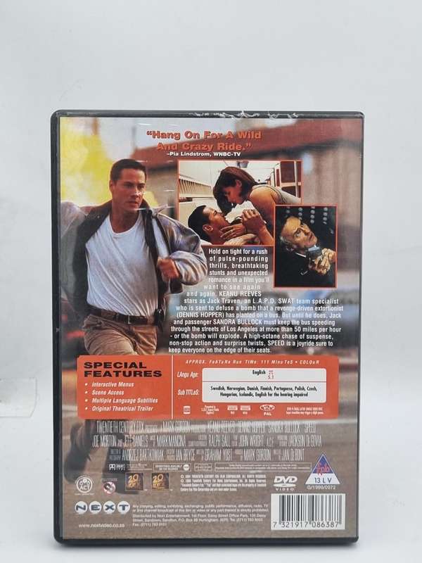 Speed DVD - Sandra Bullock