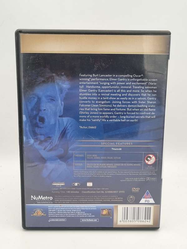Elmer Gantry DVD - Burt Lancaster & Jean Simmons