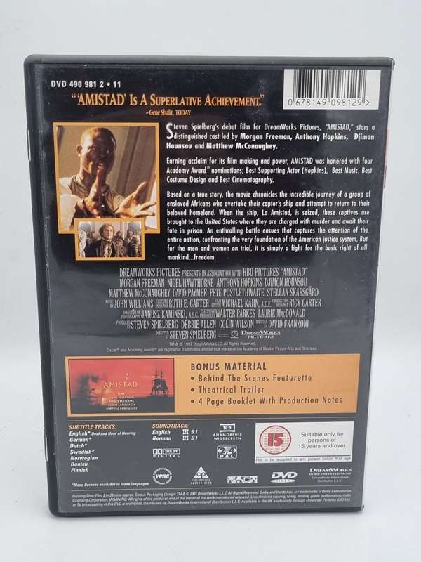 Amistad DVD - Morgan Freeman, Anthony Freeman