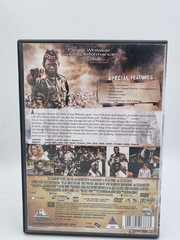 The Last King of Scotland DVD -Forest Whitaker
