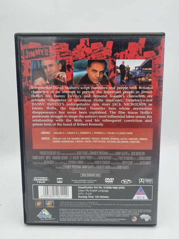 Hoffa DVD - Jack Nicholson