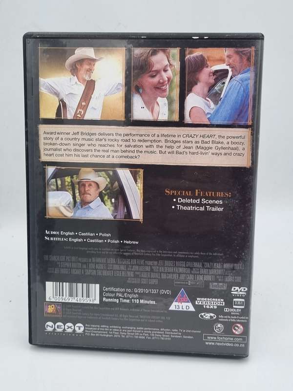 Crazy Heart DVD - Jeff Bridges & Maggie Gyllenhaal