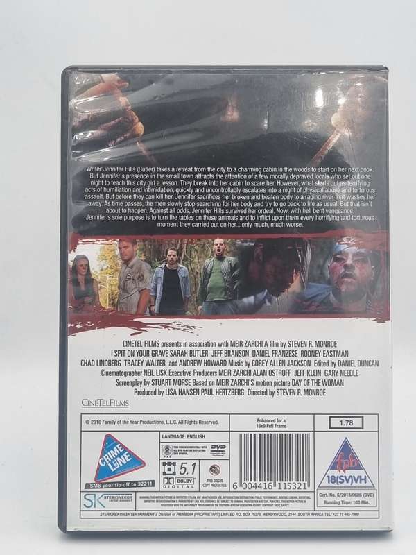 I Spit On Your Grave DVD - Sarah Butler