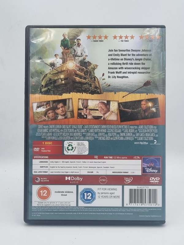 Jungle Cruise DVD - Dwayne Johnson & Emily Blunt