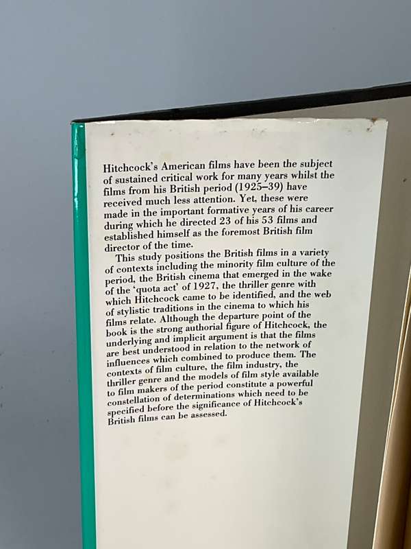Alfred Hitchcock & The British Cinema by Tom Ryall First Edition 1986