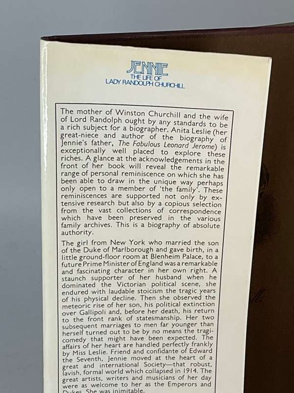 Jennie: The Life of Lady Randolph Churchill by Anita Leslie | First Edition, 1969