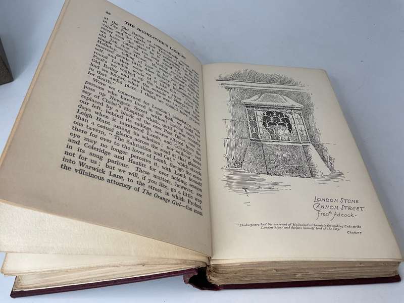 The Booklovers London by A. St John Adcock with twenty illustrations by Frederick Adcock 1913