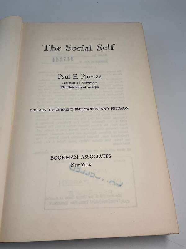 The Social Self by Paul Eugene Pfuetze