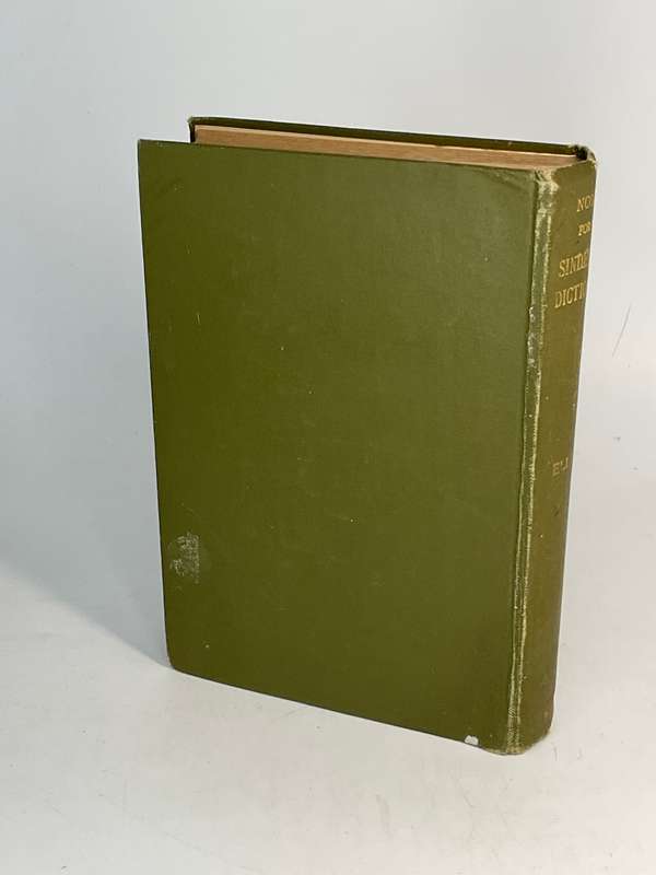 Notes for a Sindebele Dictionary and Grammar, With Illustrative Sentences by WA Elliott