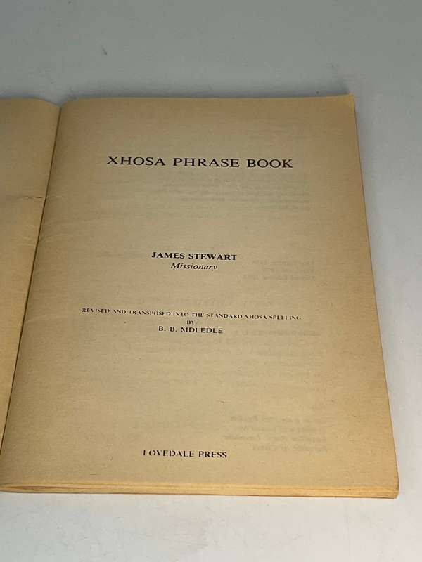 Xhosa Phrase Book James Stewart and BB Mdledle | Second Edition 1982