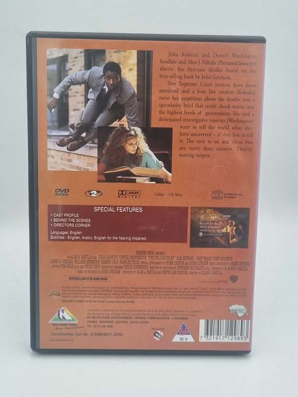 The Pelican Brief DVD - Julia Roberts & Denzel Washington