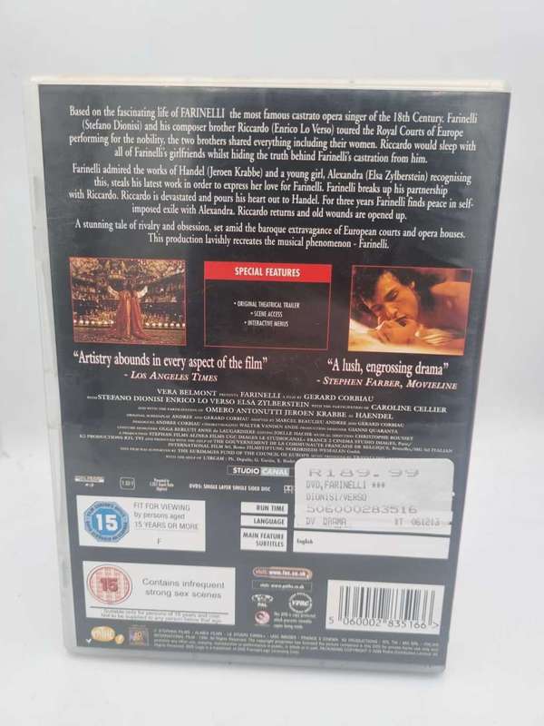 Farinelli Il Castrato DVD