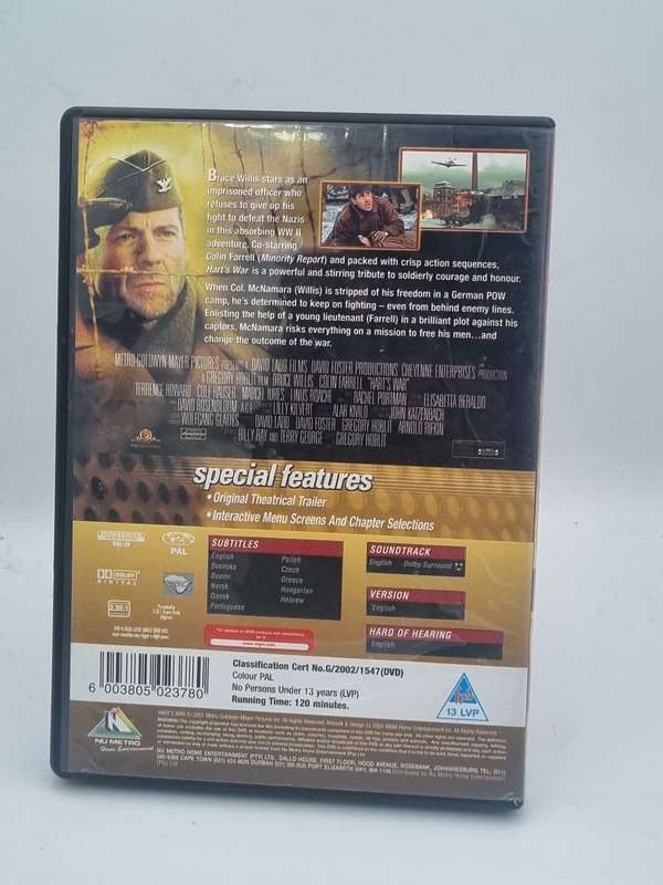 Hart's War DVD - Bruce Willis & Colin Farrell