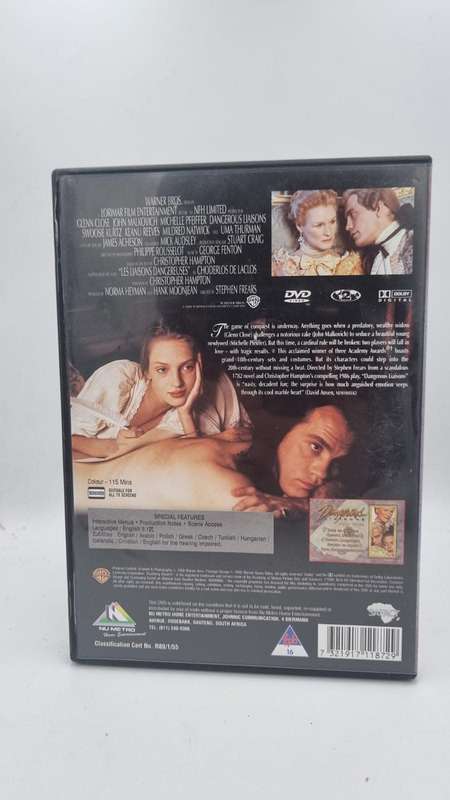 Dangerous Liaisons DVD - Glenn Close, John Malkovich & Michelle Pfeiffer