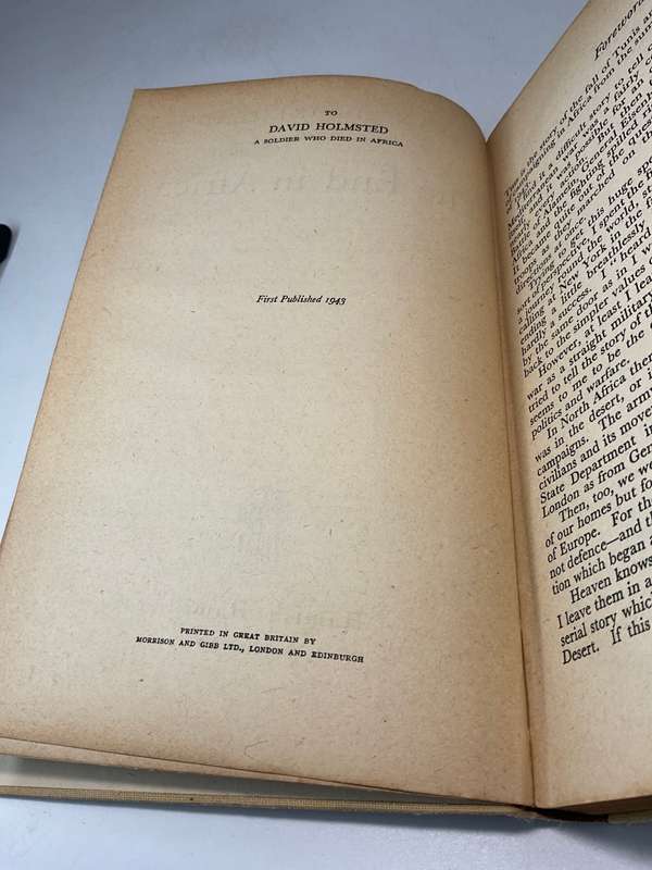 The End In Africa by Alan Moorehead | First Edition 1943 | The Fall of Tunis in WW2