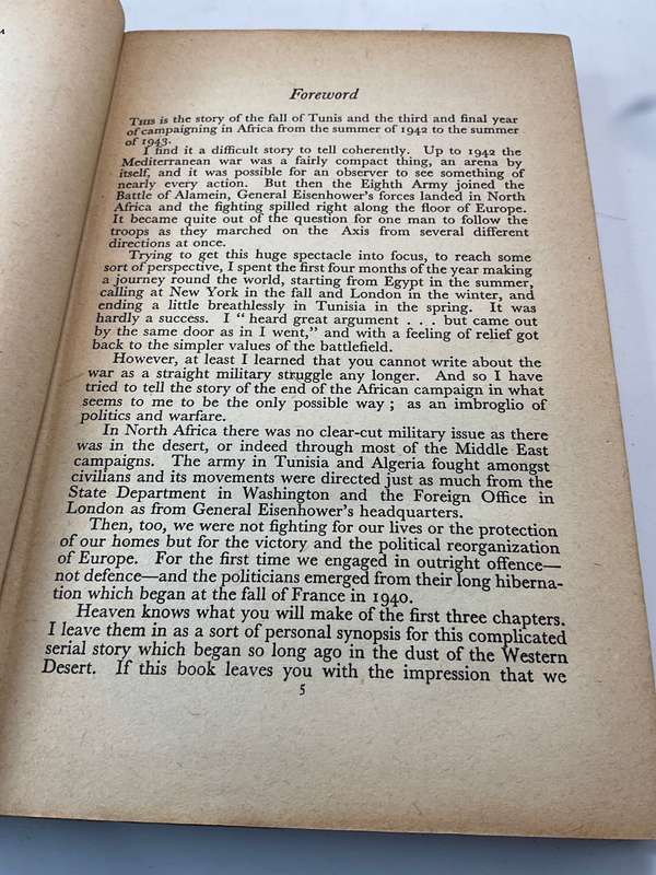The End In Africa by Alan Moorehead | First Edition 1943 | The Fall of Tunis in WW2
