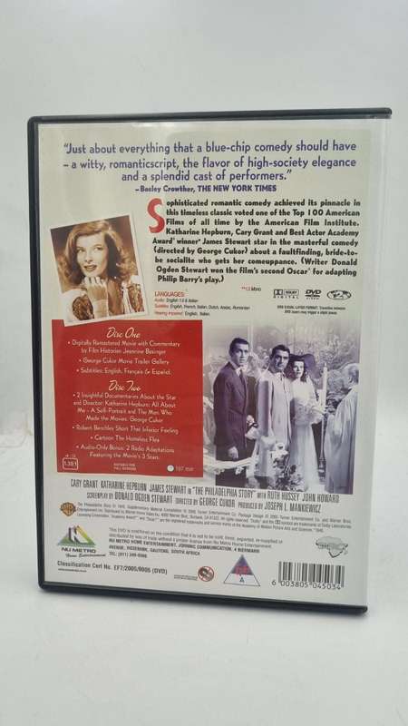 The Philadelphia Story DVDs - Cary Grant, Katharine Hepburn & James Stewart