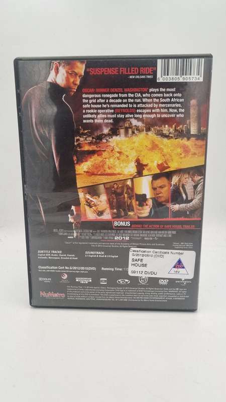 Safe House DVD - Denzel Washington & Ryan Reynolds