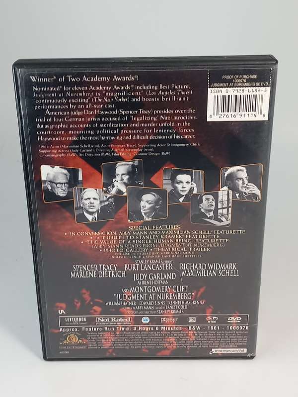Judgement at Nuremberg DVD REGION 1