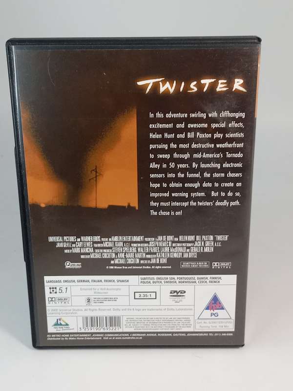 Twister DVD - Helen Hunt & Bill Paxton