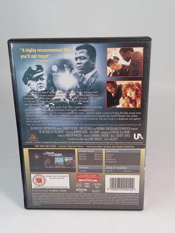 In the Heat of the Night DVD - Sidney Poitier