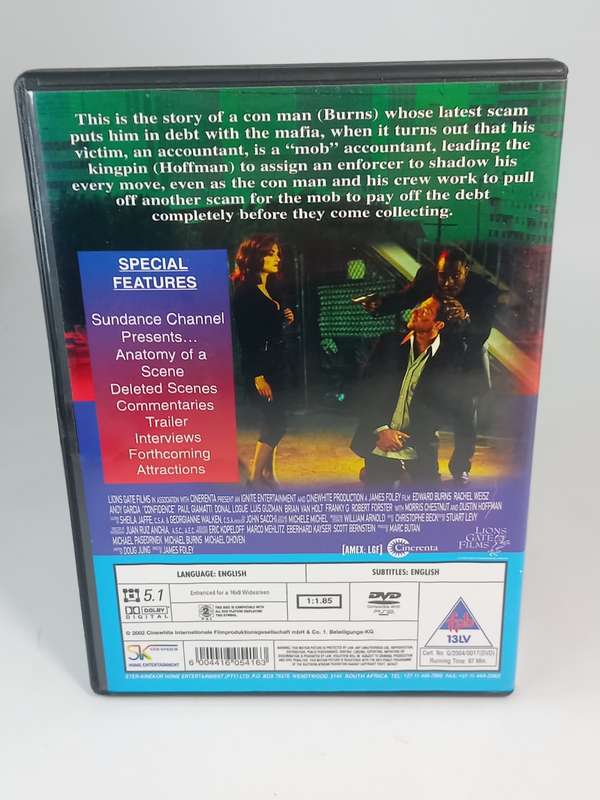 Confidence DVD - Dustin Hoffman