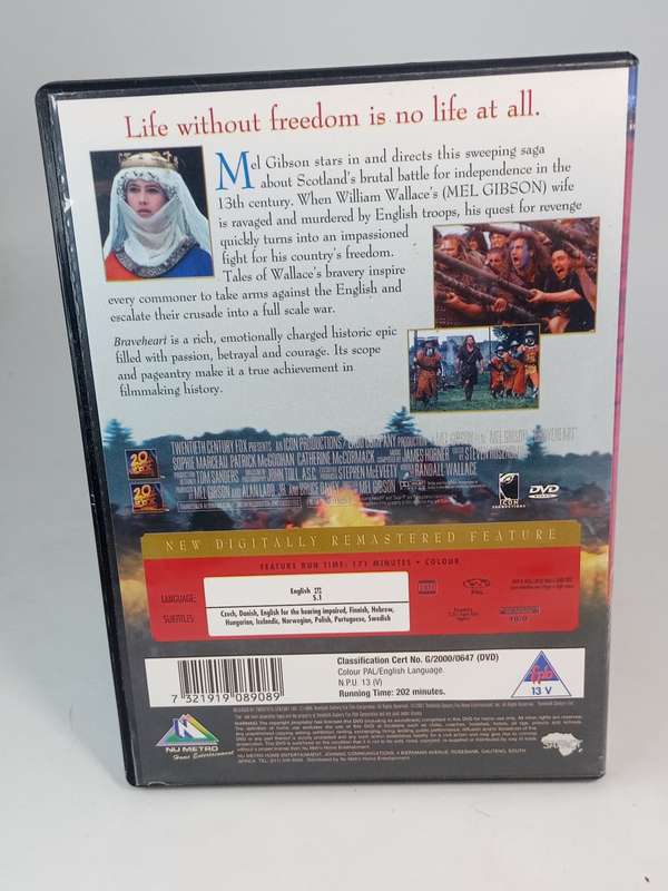 Braveheart DVD - Mel Gibson