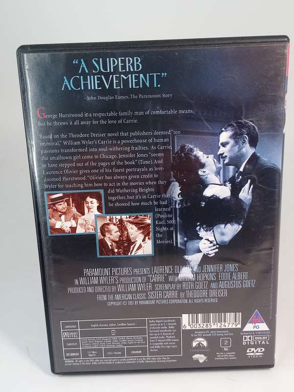Carrie DVD - Laurence Olivier & Jennifer Jones