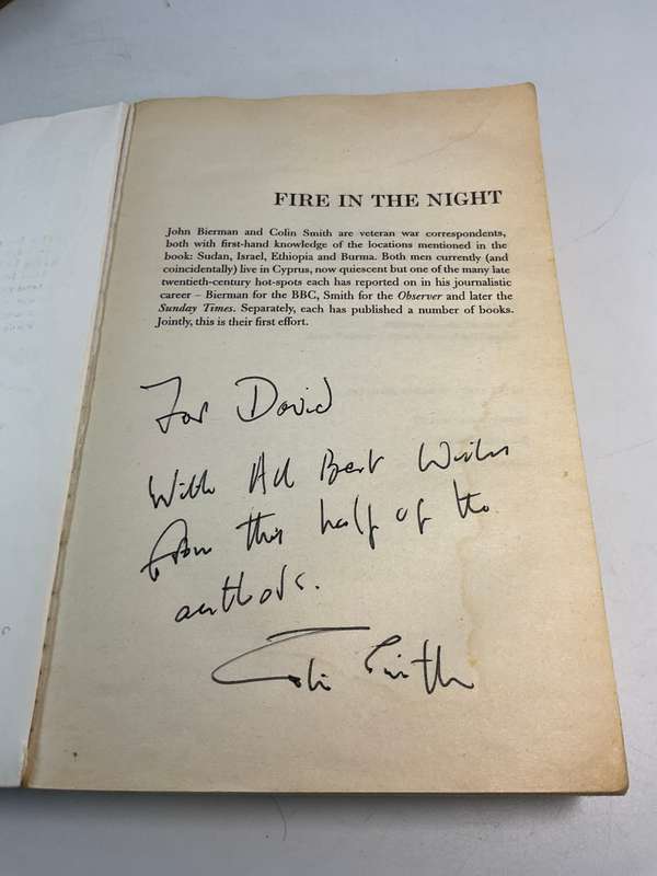 Fire in the Night: Wingate of Burma, Ethiopia by John Bierman and Colin Smith | Signed