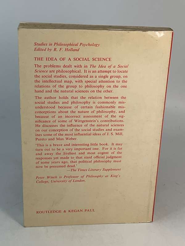 The Idea of a Social Science and Its Relation to Philosophy  - Peter Winch