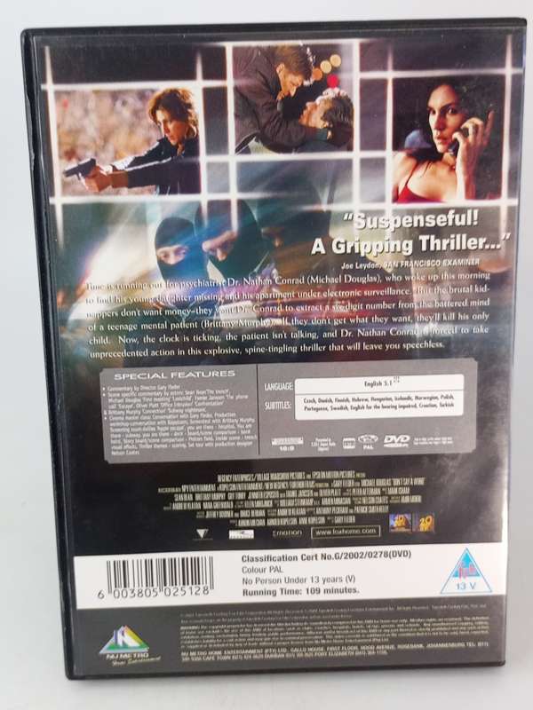 Don't Say a Word DVD - Michael Douglas