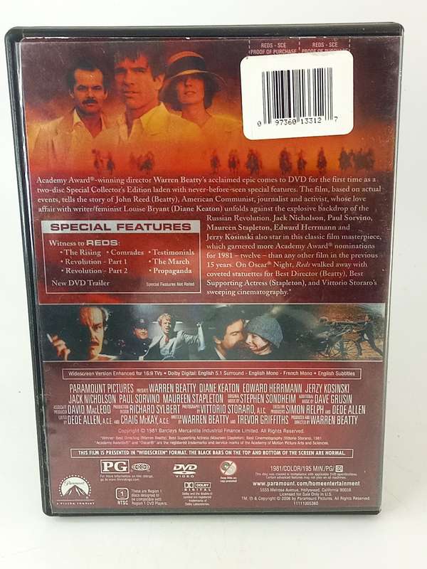REDS DVDs REGION 1 - Warren Beatty, Diane Keaton & Jack Nicholson