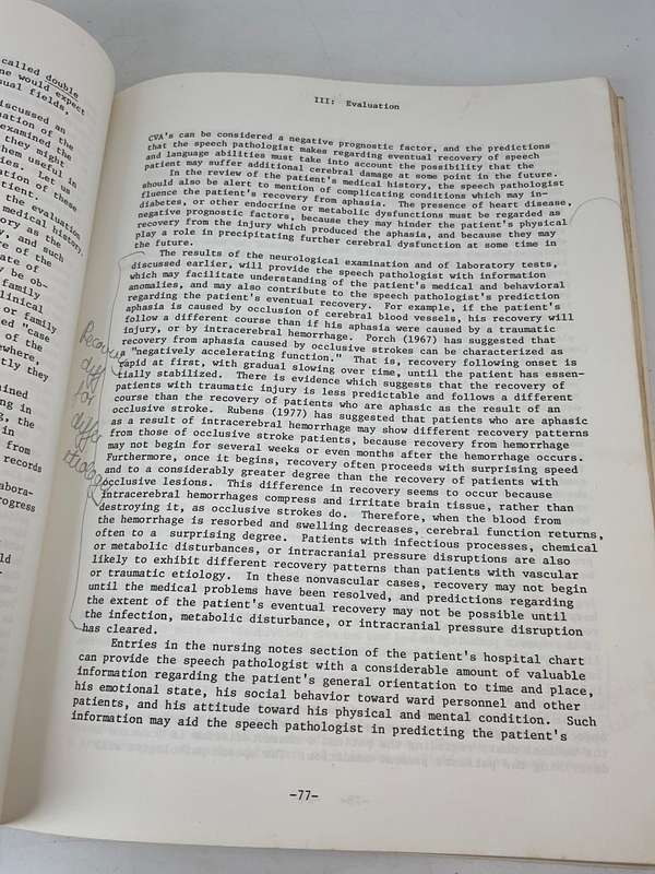 An Introduction to Aphasia by Dr. Brookshire, Veteran's Administration Hospital