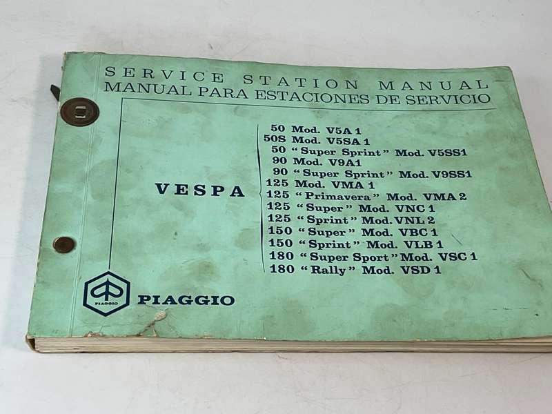 Vespa Service Station Manual | Vespa / Piaggio
