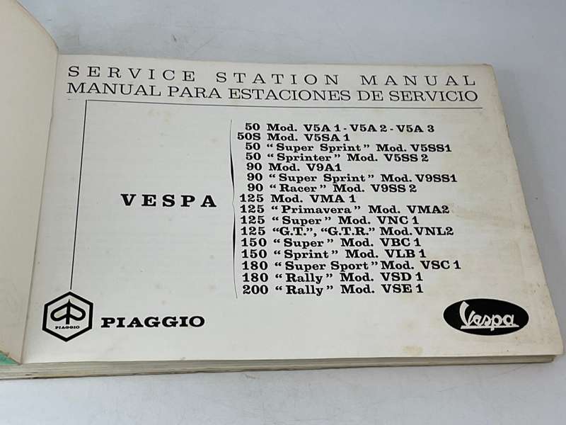 Vespa Service Station Manual | Vespa / Piaggio