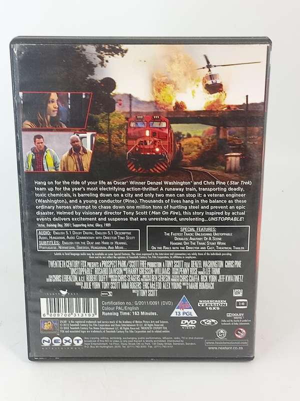 Unstoppable DVD - Denzel Washington