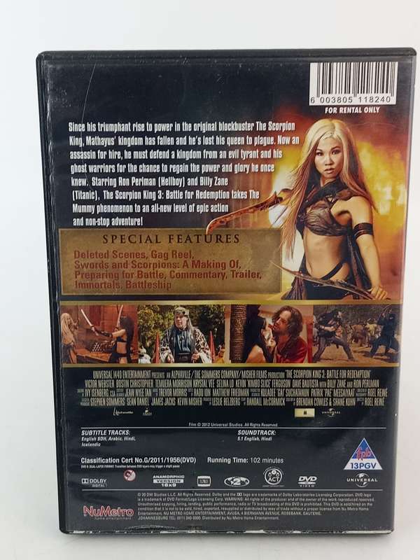 The Scorpion King 3 - Battle for Redemption DVD