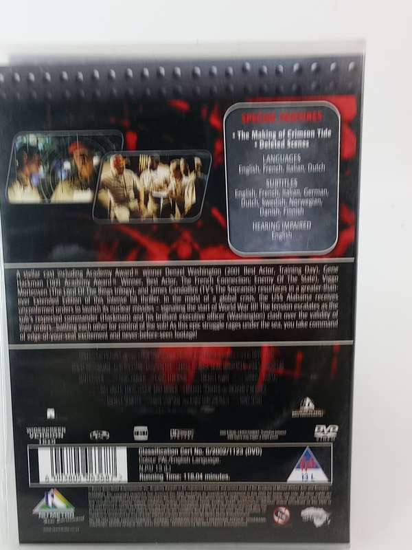 Crimson Tide DVD - Denzel Washington & Gene Hackman - Extended Edition