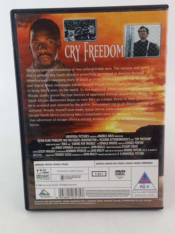 Cry Freedom DVD