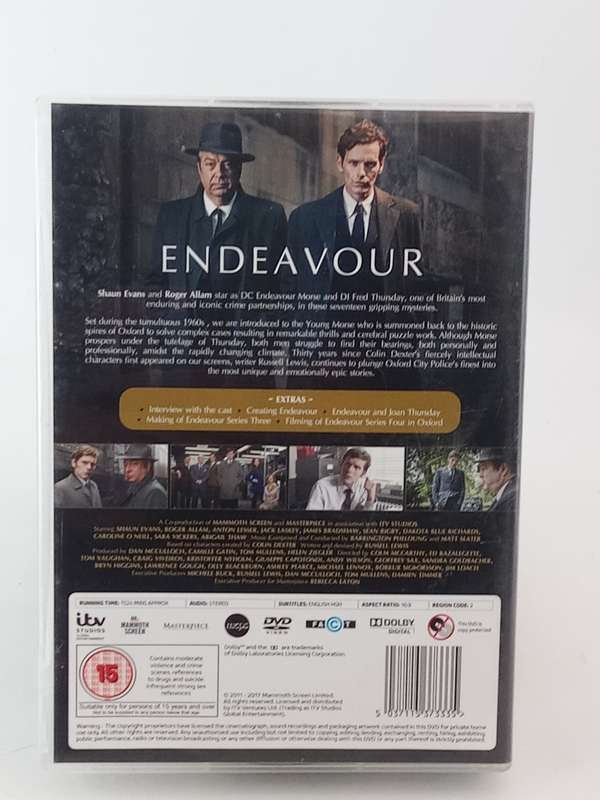 Endeavour - Pilot Film, Series 1, 2, 3 & 4 DVDs