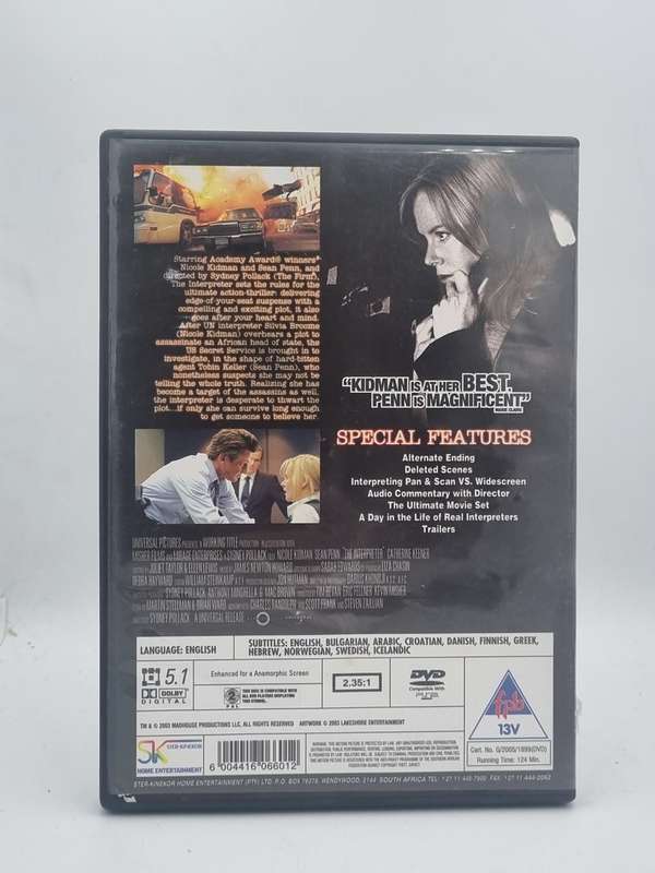 The Interpreter DVD - Nicola Kidman & Sean Penn