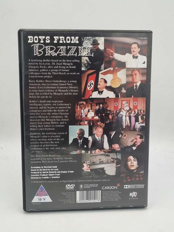 Boys from Brazil DVD - Gregory Peck, Laurence Olivier & James Mason