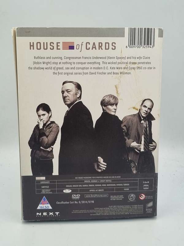 House of Cards Complete First Season DVDs - Kevin Spacey