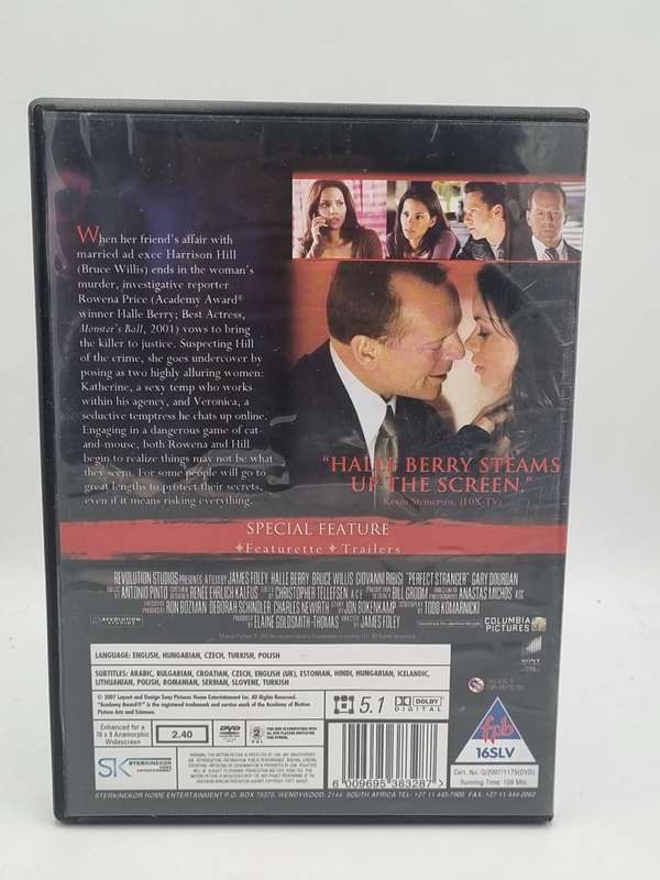 Perfect Stranger DVD - Halle Berry & Bruce Willis