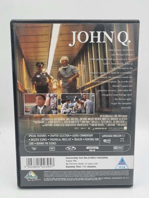 John Q DVD - Denzel Washington