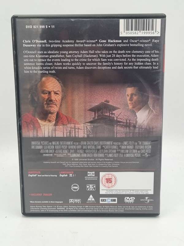 The Chamber DVD - Chris O'Donnell & Gene Hackman