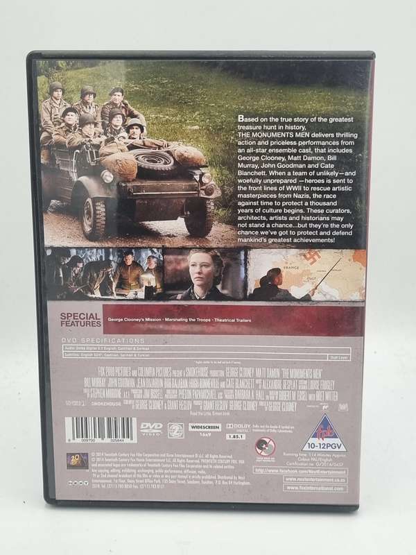 The Monuments Men DVD - George Clooney, Matt Damon, Kate Blanchett
