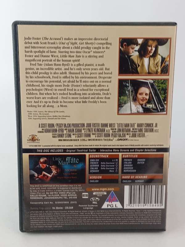 Little Man Tate DVD- Jodie Foster