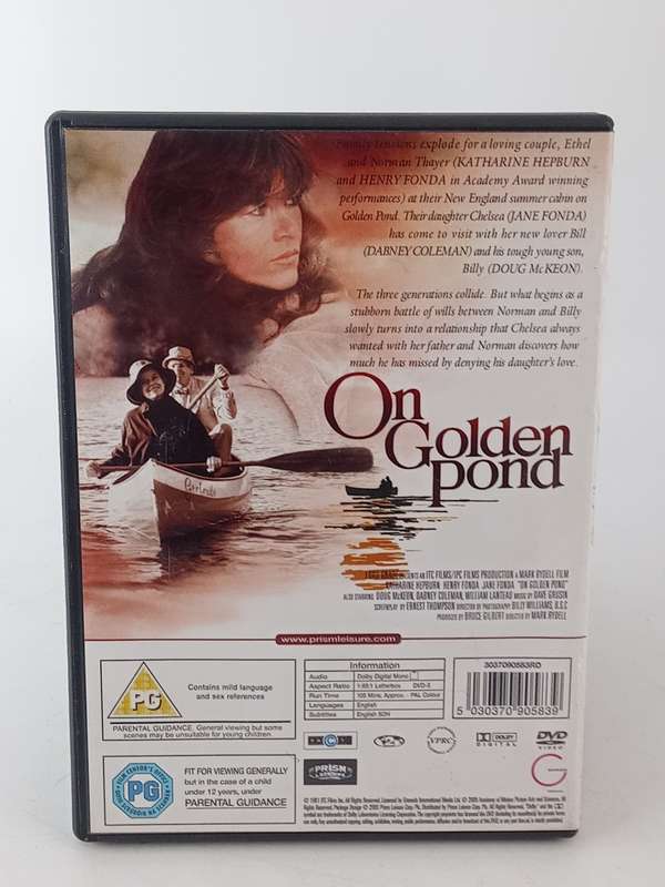 On Golden Pond DVD - Katharine Hepburn, Henry Fonda & Jane Fonda